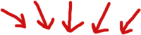 Red Arrows Pointing Down